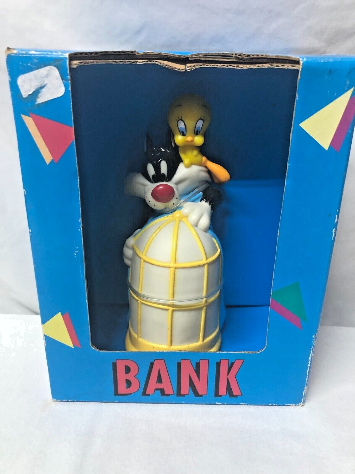 RARE Vintage 1994 Looney Tunes SYLVESTER & TWEETY BIRD BIRD CAGE Piggy