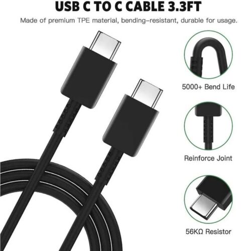 Genuine Samsung 45W Super Fast Charger Adapter USB-C Cable Galaxy S25 S24 Ultra - Picture 15 of 17