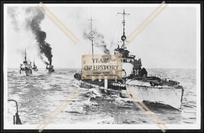 Foto Große Torpedoboot Boote in Marschfrontlinien Kaiserlichen Marine 1916