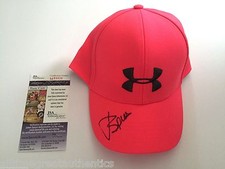 JORDAN SPIETH SIGNED UNDER ARMOR PINK GOLF HAT JSA PROOF 2015 MASTERS CHAMPION