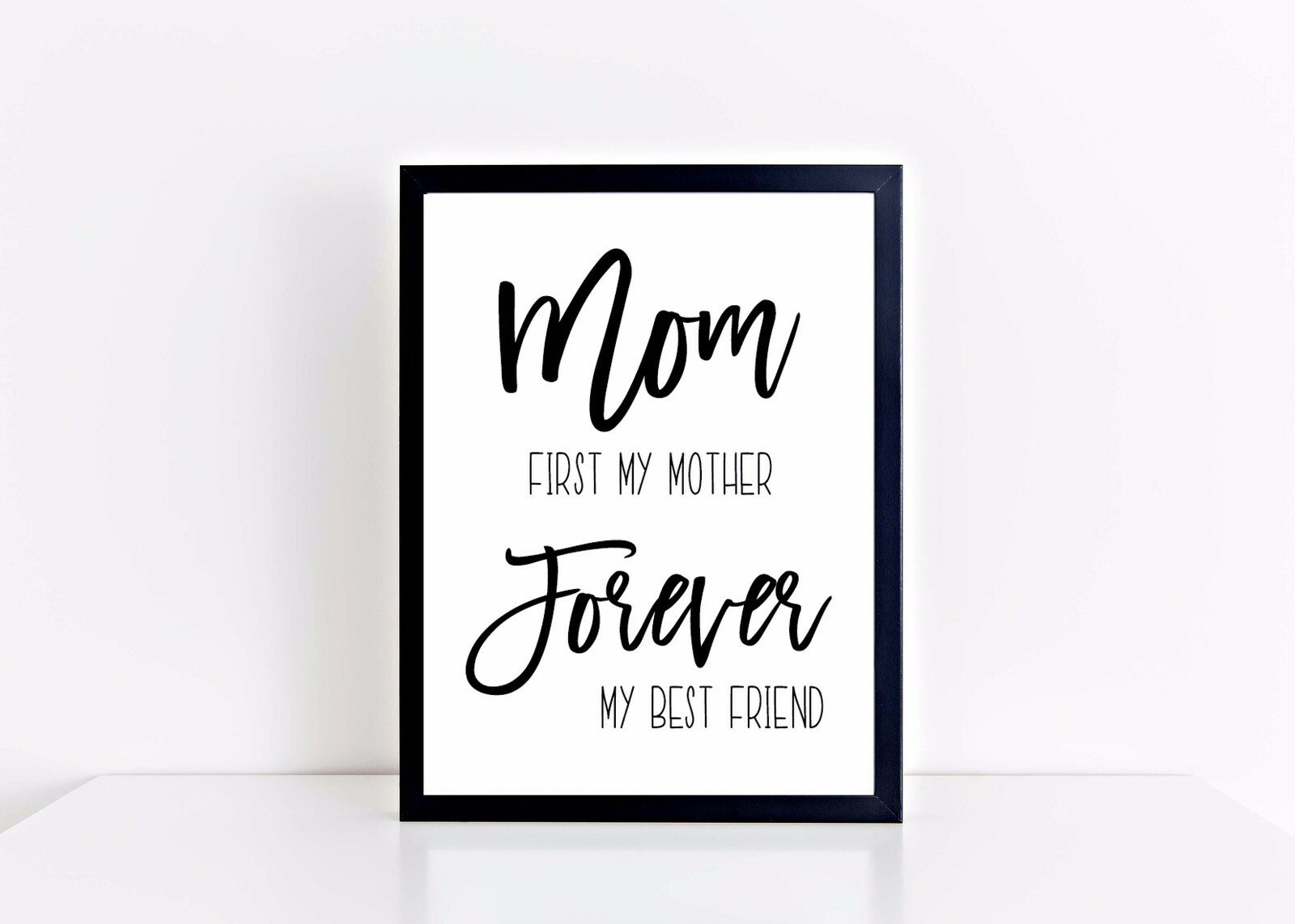 First My Mother, Forever My Friend - Gold Background - Two Tone