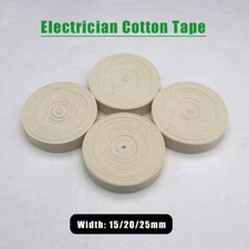 Electrician Pure Cotton White Yarn Tape 25m/roll Winding Wrap 15/20/25mm Width