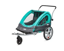 Instep Quick-N-EZ Double Tow Behind Bike Trailer for Toddlers, Kids, Converts...