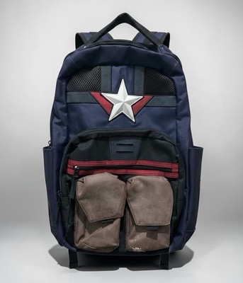Marvel Avengers Captain America Shield Backpack Travel School Laptop Bioworld