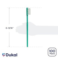 DUKAL FAST BRUSH PRE-PASTED DISPOSABLE TOOTHBRUSHES BOX OF 100 - MULTICOLOR