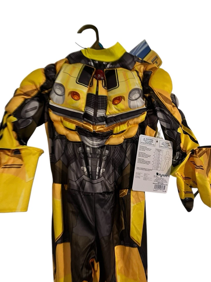 TRANSFORMERS Bumblebee Costume 3T 4T Child Deluxe Licensed Kids Disguise NEW - Image 2 of 4