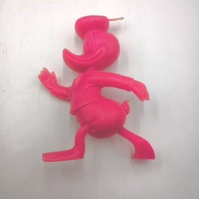 1971 MARX DONALD DUCK 6'' PINK PLASTIC FIGURE VINTAGE WALT DISNEY WAX TOY