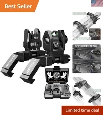 Durable 45 Degree Offset Fiber Optic Iron Sights for Rapid Target Transition