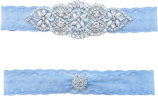 Blue Garters for Bride - Wedding Garter for Bride, Something Blue Gift for Bride