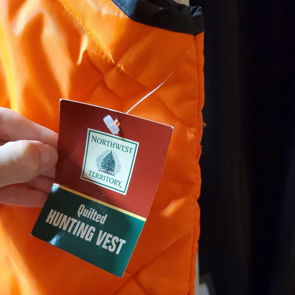 Northwest Territory Quilted Hunting Vest Orange Men’s Medium - Image 3 of 4