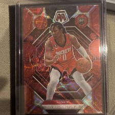 Panini 2022-23 Mosaic Red Wave Mosaic Rookie TyTy Washington Jr #205 Rockets NBA