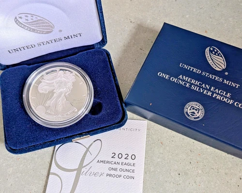 2020 S American Silver Eagle Proof $1 Coin OGP COA  Beautiful!!  M609