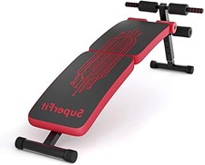 Sit Up Bench - Adjustable Utility Slant Board with Reserve Crunch Handle,