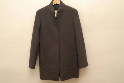Jil Sander brown wool single button coat 36