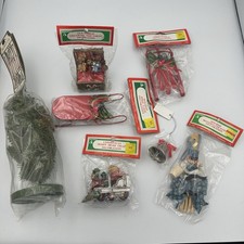 NOS COMMODORE - Christmas Decorations -sleds- Tree- Train - Toy Box - READ
