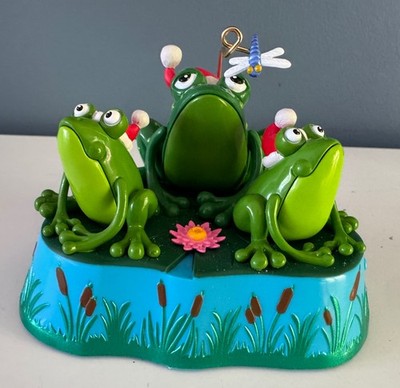 Hallmark Keepsake Jingle Frogs Ornament w/Magic Sound & Motion 2013 - FREE SHIP!