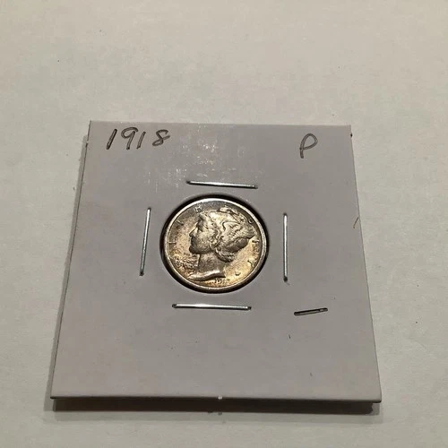 1918 P Mercury Silver Dime Exact Coin Shown ￼ Extra Fine ￼