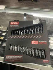 ICON WRFM-12 Professional Flex-Head Metric Ratcheting Wrench 12-Piece 56427 New