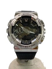 CASIO Quartz Watch G SHOCK Analog Rubber SLV BLK