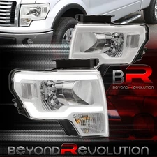 For 2009-2014 F150 LED DRL Tube Headlight Signal Lamp Left+Right Assembly White