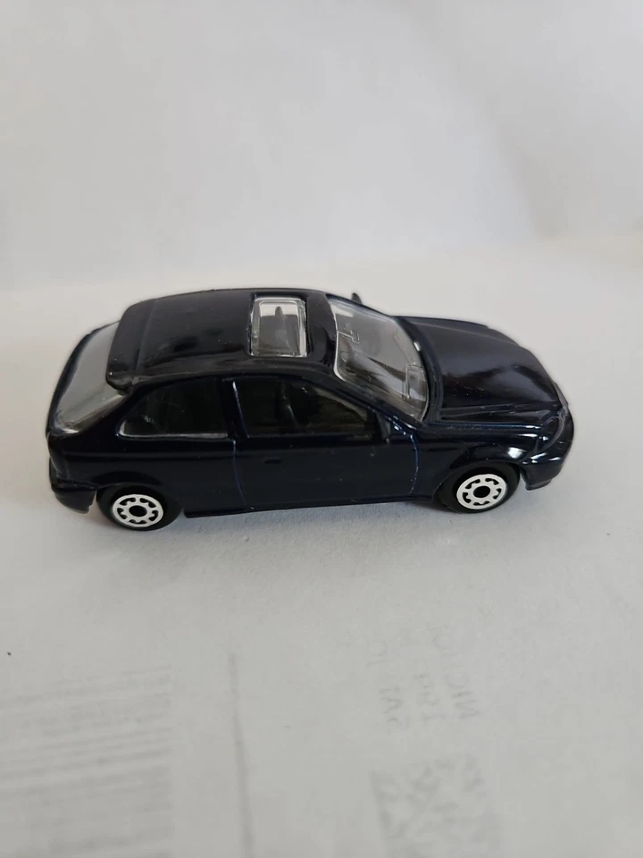 Coche hatchback Honda Civic Si fundido a presión de mediados a finales de 1990 AZUL OSCURO raro. Foto 3 de 4