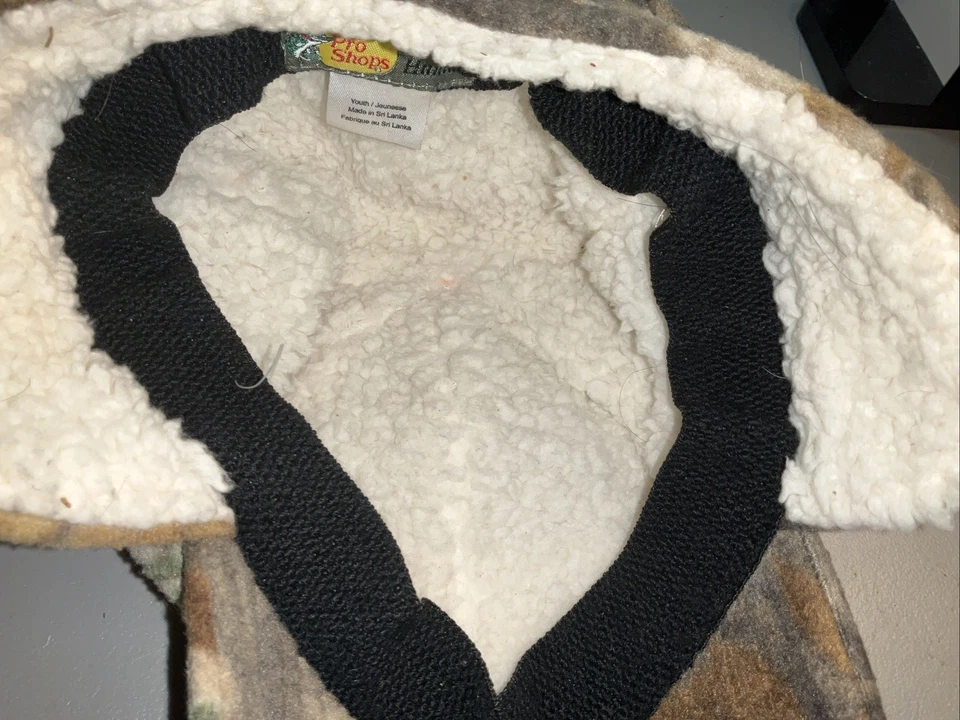 Lot Of 2 Pro Bass fleece Sherpa hat youth Camo hunting cap ear flaps Size Youth - Image 4 of 4