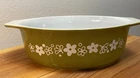 Vintage Pyrex 043 Oval Casserole Dish 1.5 Qt Spring Blossom/Crazy Daisy No Lid