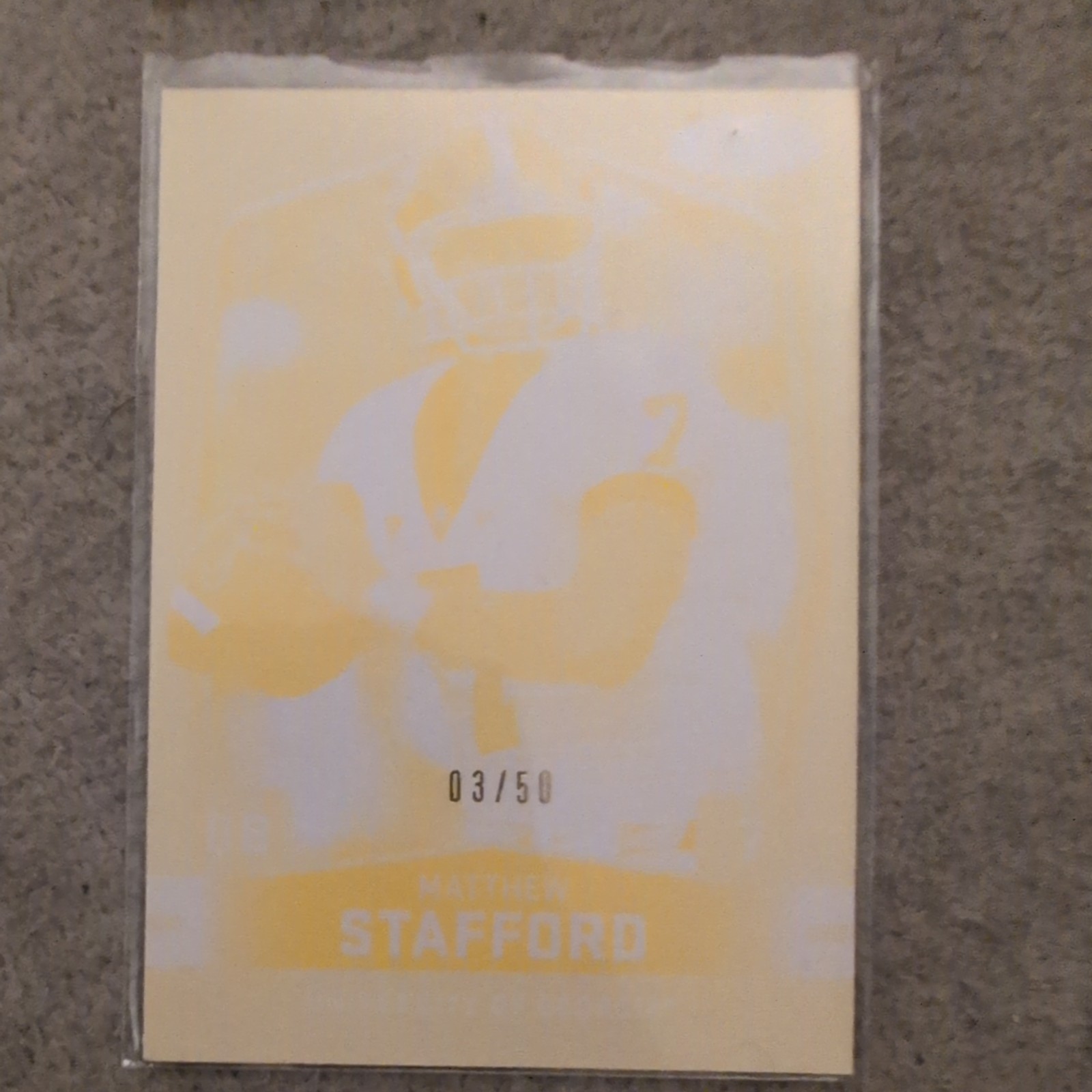 Matthew Stafford SA-GE Hit Make Ready #MR59 Yellow