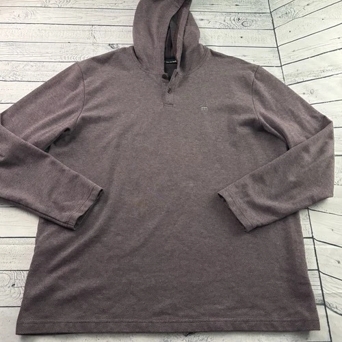 Travis Mathew Pullover Fleece Hoodie Sweatshirt Men's XXL Plum Purple
