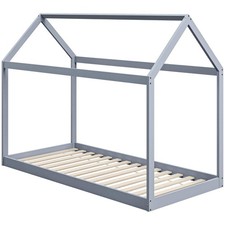 Single Bed Frame, House Scandinavian Style Wooden Bed Frame for 90W x 190Dcm Mat