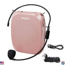 SHIDU Portable Voice Amplifier - PA System with Headset Mic, 12-Hour Battery