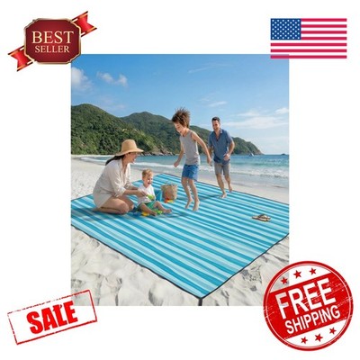 OIGAE Beach Blanket Blue Wave 7x7 Ft