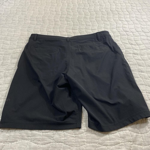 Lululemon Shorts Mens 38 Black Chino Golf Performance Stretch Casual Pockets - Picture 4 of 9