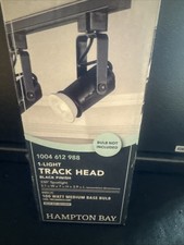 Hampton Bay 1-Light Linear Track Lighting Medium Based Universal Bulb Black 