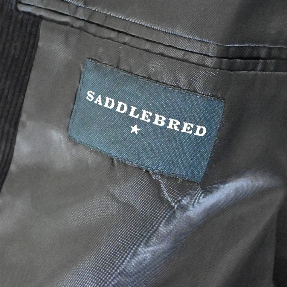 Blazer Traje Chaqueta Abrigo Deportivo Saddlebred 48R Azul Marino 100% Algodón Pana Para Hombre Foto 4 de 4