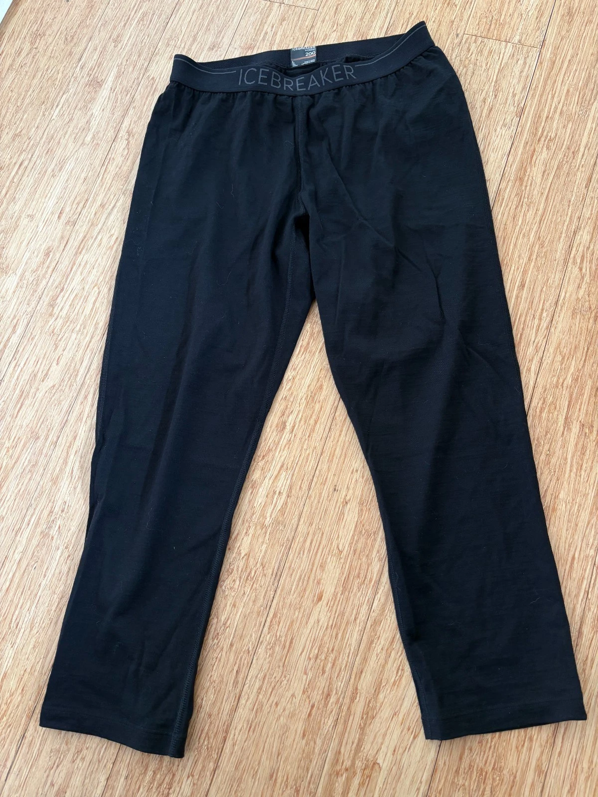 Icebreaker Merino 200 Thermal Leggings Men's Large Black Thermal Base Layer