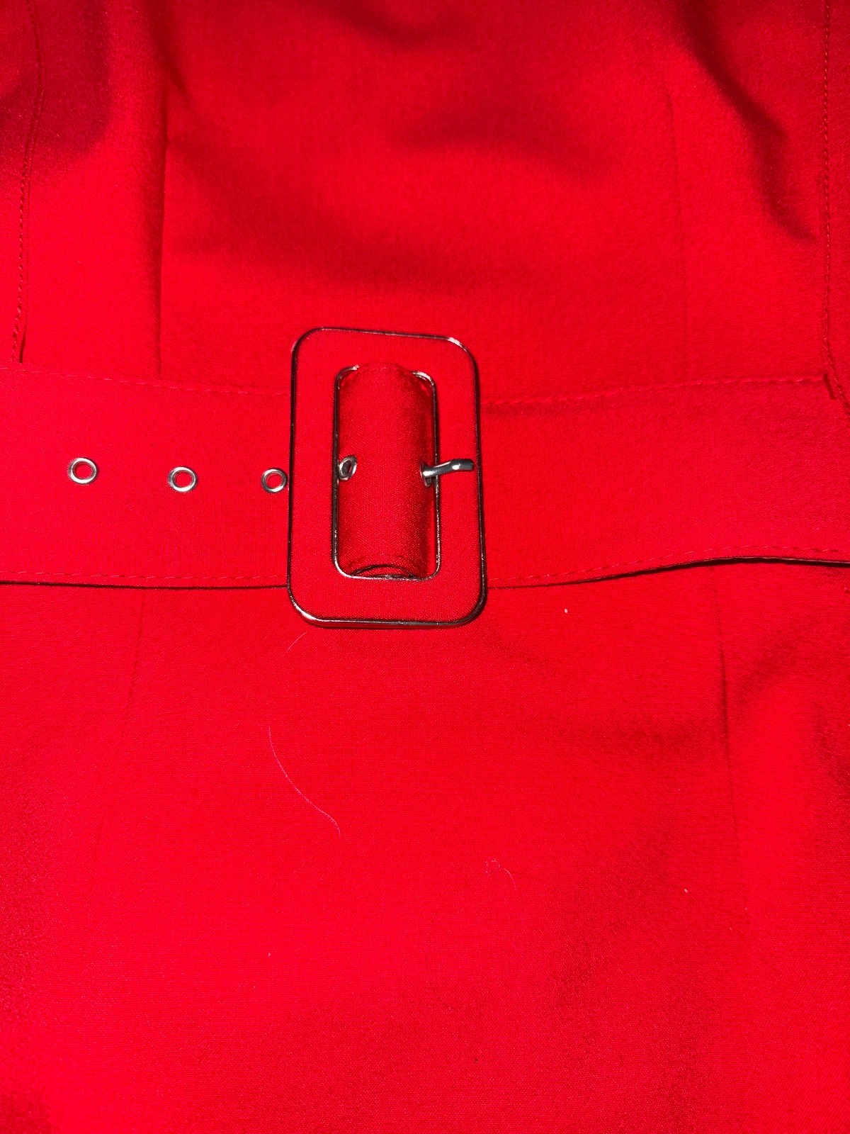 Calvin Klein: Red  Belted Sheath Dress | Sz  4  |  Sleeveless fully lined thumbnail 7