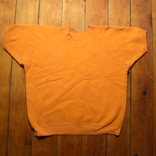 Vintage sweatshirt mens Large 60s crewneck raglan short sleeve Gusset blank