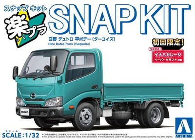 Aoshima 1/32 Scale Model Car Snap Kit 23-SR Hino Dutro Truck
