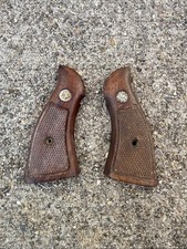 Smith Wesson Sw Vtg Factory Walnut K-frame Square Butt Wood Grips Stocks