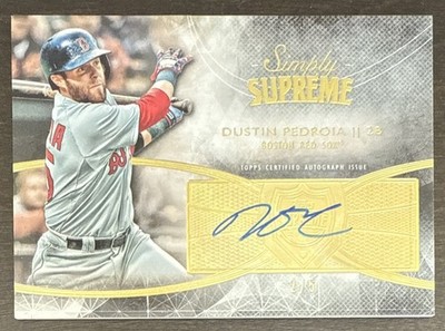 Dustin PEDROIA 2014 Topps Supreme Black Simply Supreme AUTO #SSU-DPE 2/5 