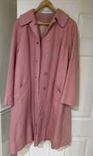 Chic Vintage 1940’s Pink Boucle Wool Lined Coat Size 12 7716 7209 USA Made Union