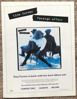 TINA TURNER - FOREIGN AFFAIR 1989 Full page magazine ad