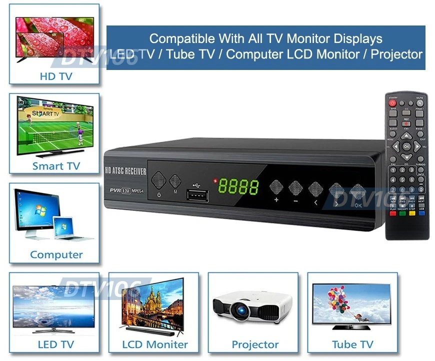 Digital Aerial Antenna TV Receiver Recorder For OTA Antenna Broadcast Channels - Image 4 of 4