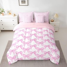 Cute Bowknot Bed Set for Boys Girls Twin Size Dreamy Princess Style 7 Pieces ...