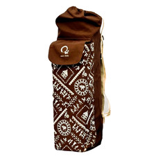 Skid o2 Premium Warli Print Brown Double Block Yoga Mat Bag