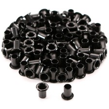 HolsterSmith 100 Black Coated Eyelets Rivets 1/4" Diameter Size 8-12 Length for