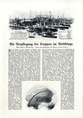 Marg. Weinberg Die Verpflegung der Truppen im Weltkriege täglicher Bedarf v.1917