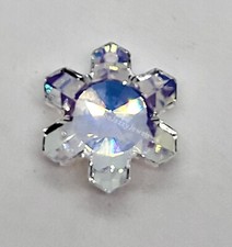 Swarovski Crystal Clear AB 20mm Snowflake 6707 Pendant; RARE; Vintage