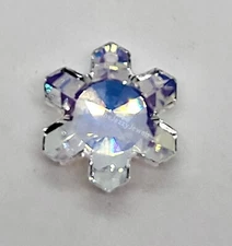 Swarovski Crystal Clear AB 20mm Snowflake 6707 Pendant; RARE; Vintage